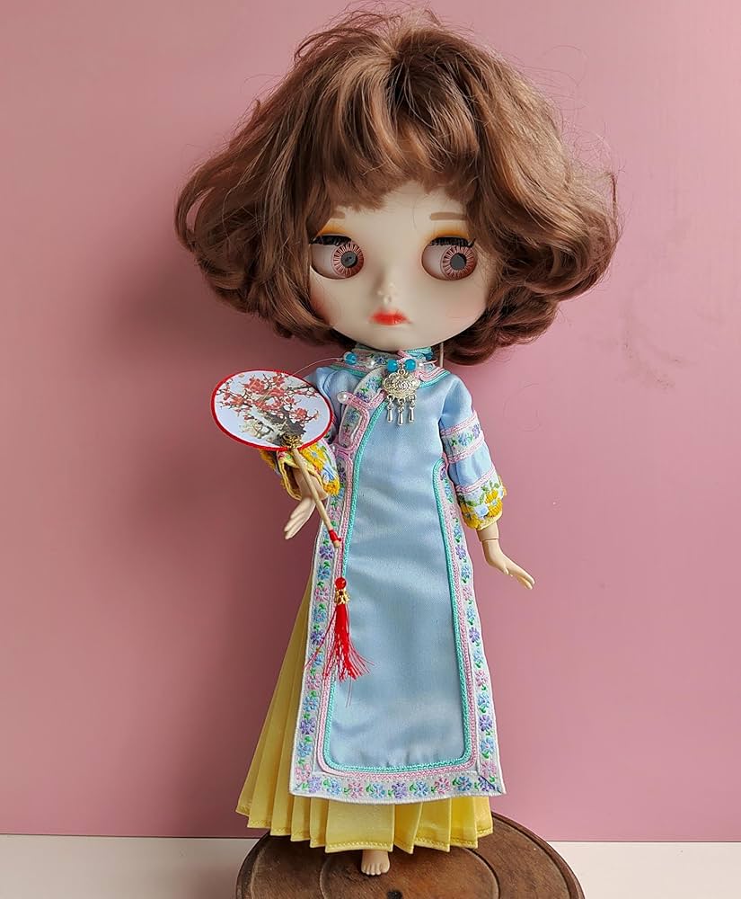 1013※ワインレッドのチャイナドレス ※ブライスアウトフィット 1013※ワインレッドのチャイナドレス ※ブライスアウトフィット